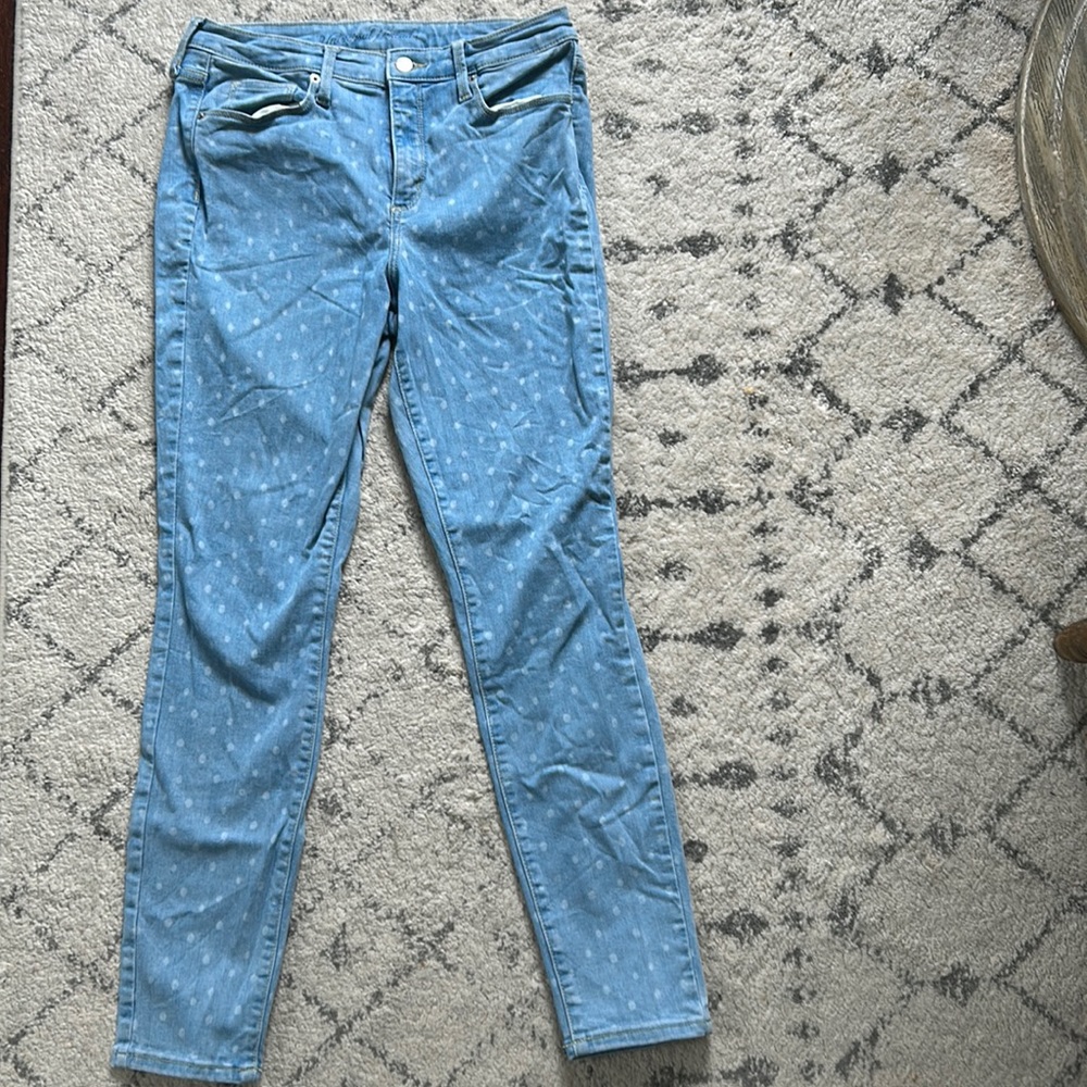 Light wash blue jeans